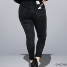 Spodnie czarne z motylami z cyrkonii Stylowa XL