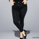 Spodnie czarne z motylami z cyrkonii Stylowa XL