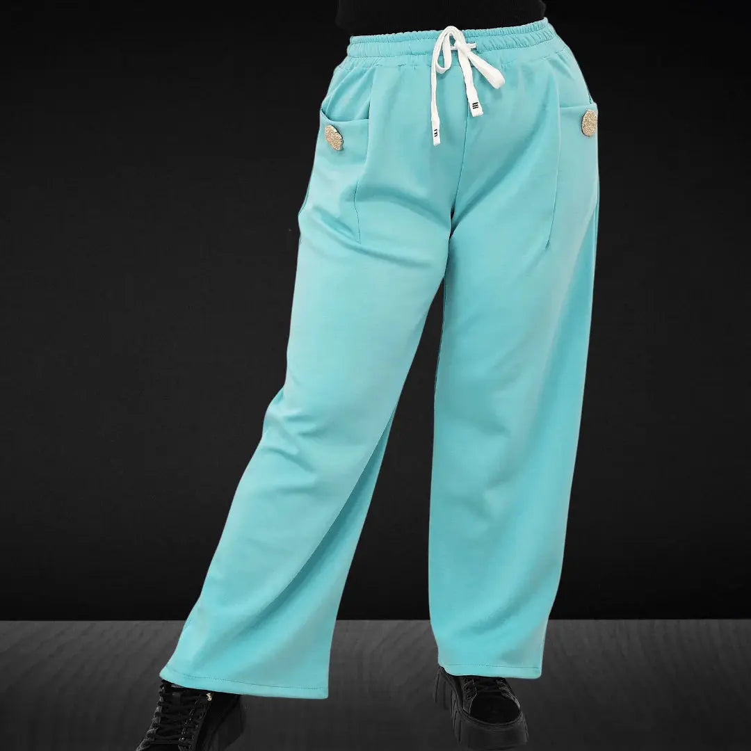 Spodnie dresowe z ozdobnym guzikiem Stylowa XL