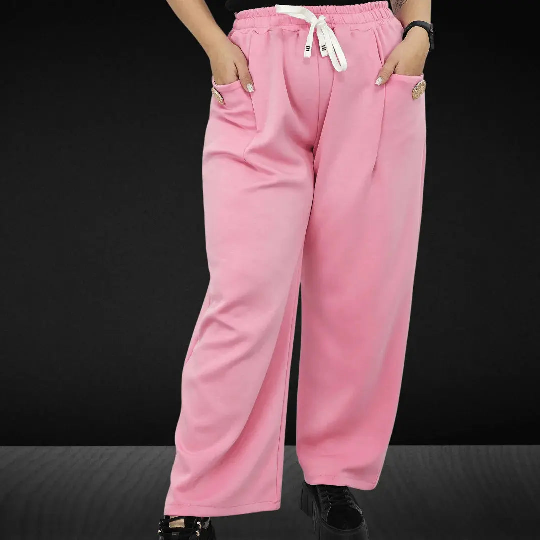 Spodnie dresowe z ozdobnym guzikiem Stylowa XL