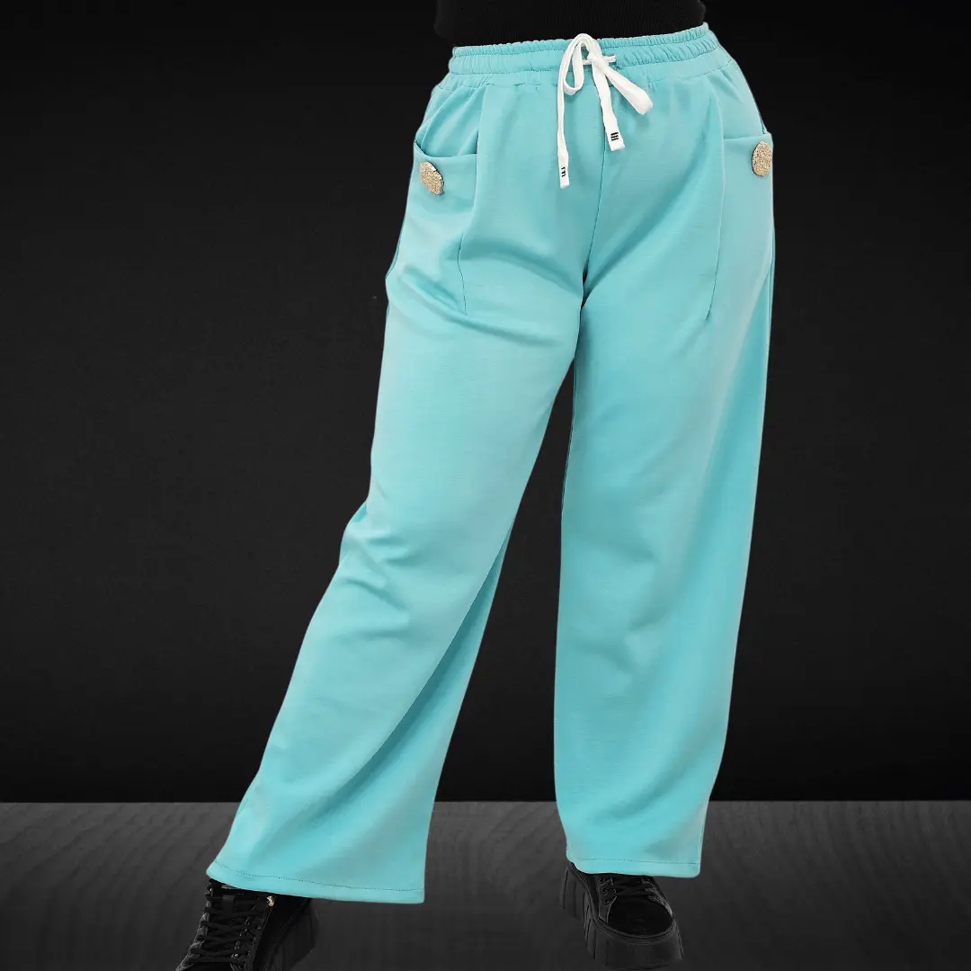 Spodnie dresowe z ozdobnym guzikiem Stylowa XL