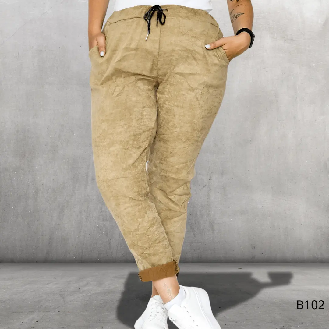 Spodnie gnieciuchy zamszowe Stylowa XL