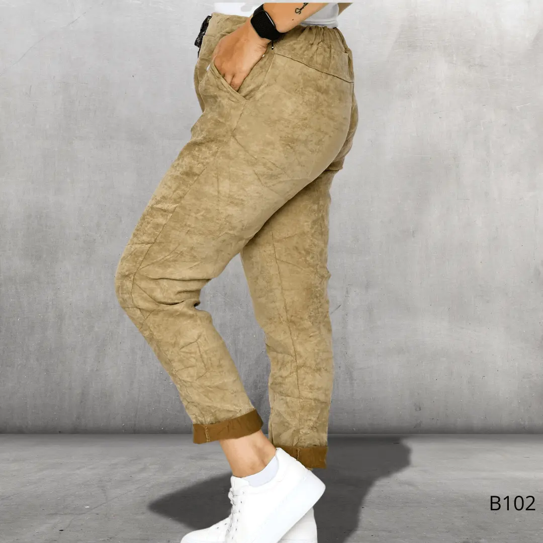 Spodnie gnieciuchy zamszowe Stylowa XL