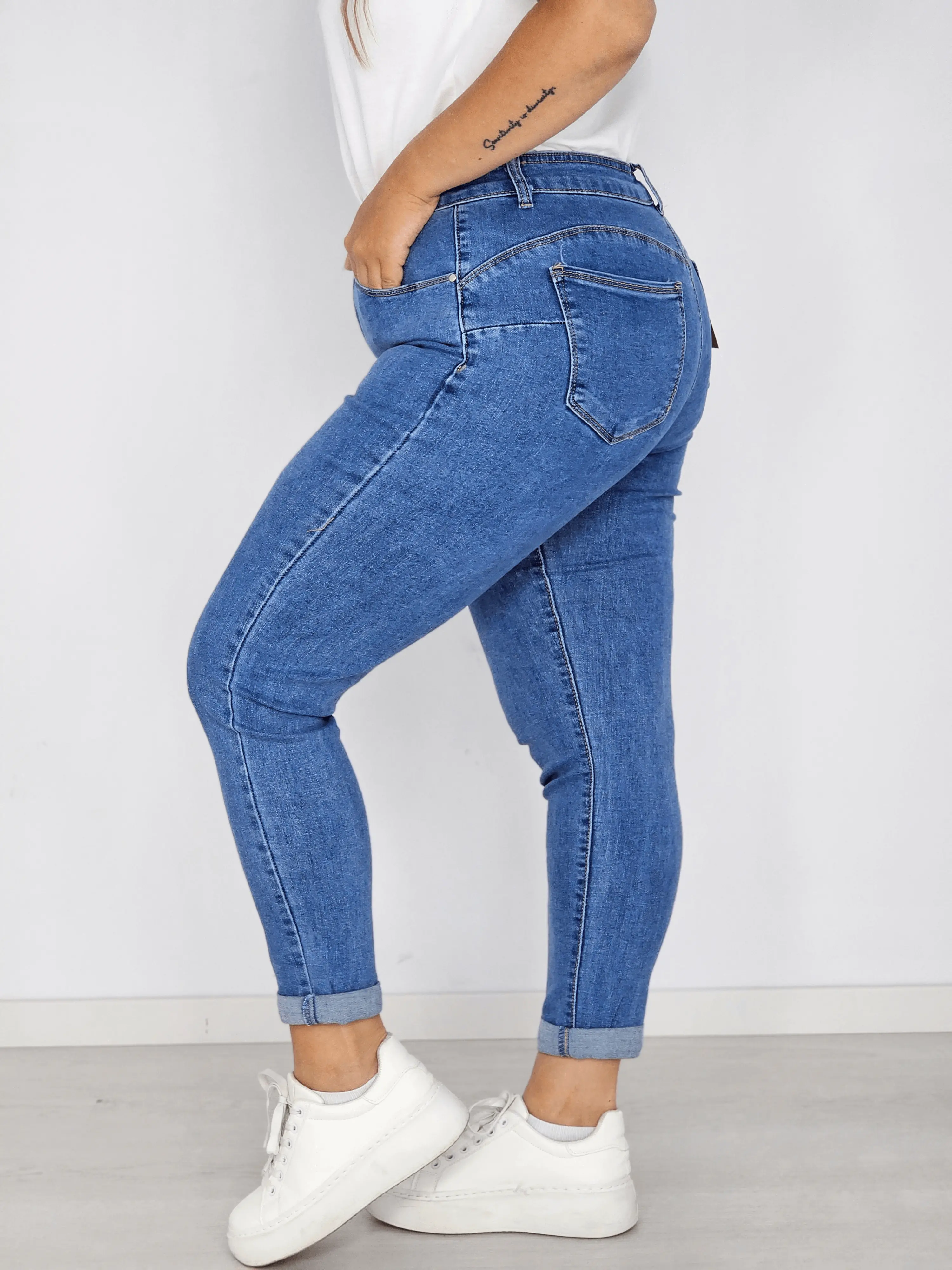 Spodnie jeansowe z elastycznym dopasowaniem Stylowa XL