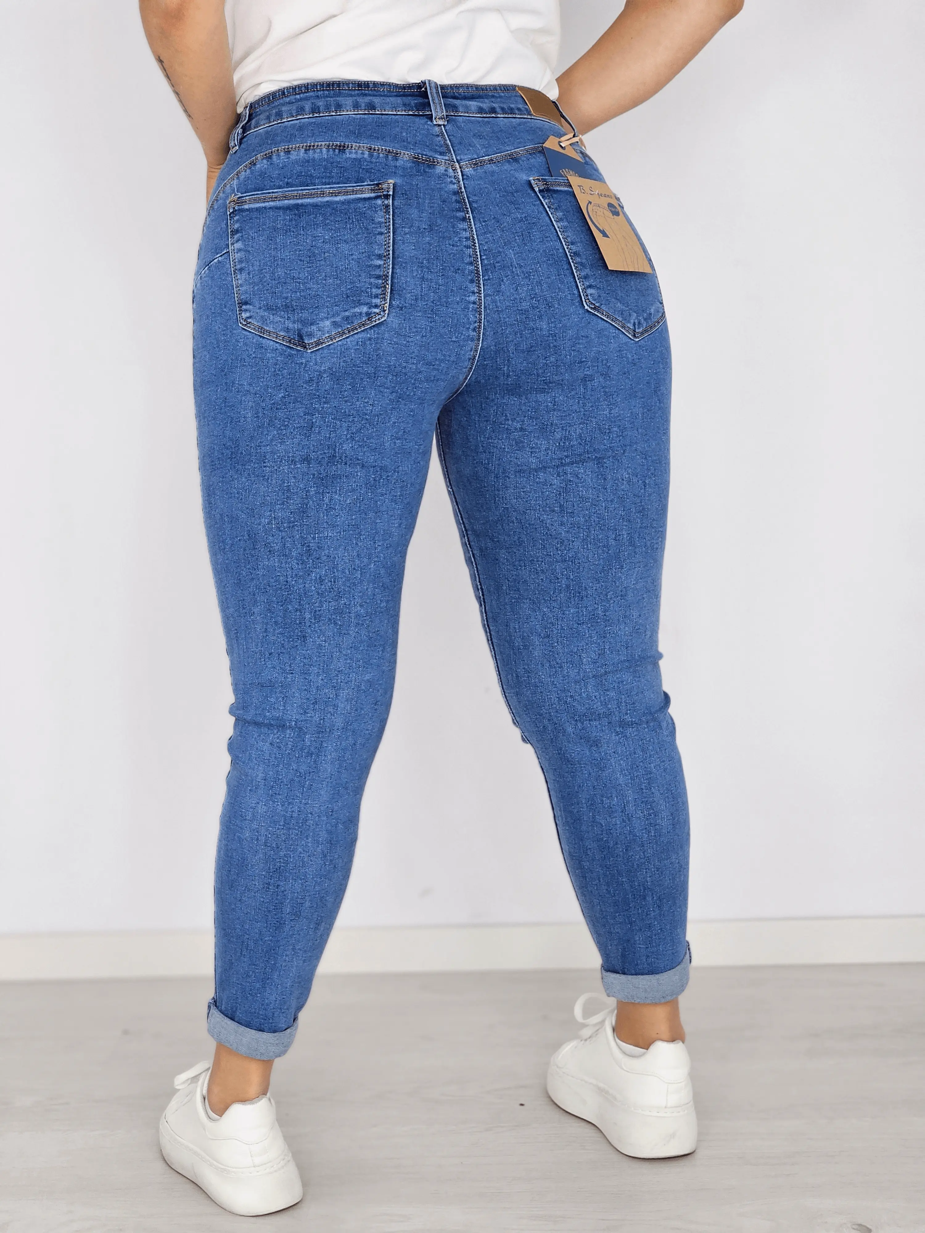 Spodnie jeansowe z elastycznym dopasowaniem Stylowa XL