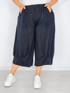 Spodnie kuloty z marszczeniem Stylowa XL