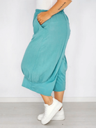 Spodnie kuloty z marszczeniem Stylowa XL