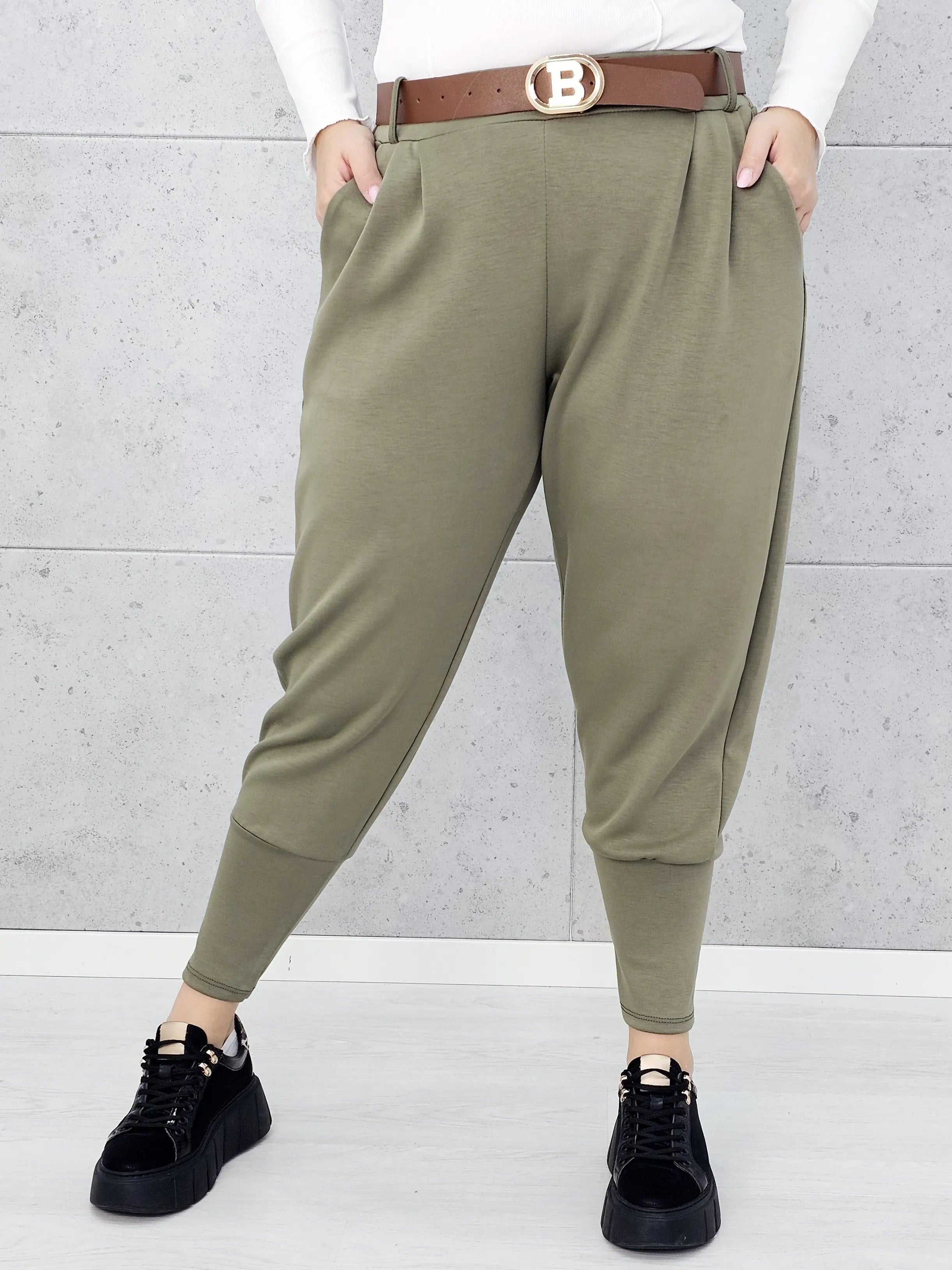 Spodnie masełkowe ze ściągaczem Stylowa XL