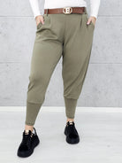 Spodnie masełkowe ze ściągaczem Stylowa XL