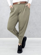 Spodnie masełkowe ze ściągaczem Stylowa XL