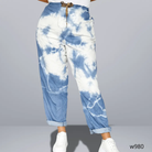 Spodnie materiałowe z wzorem po całości Stylowa XL