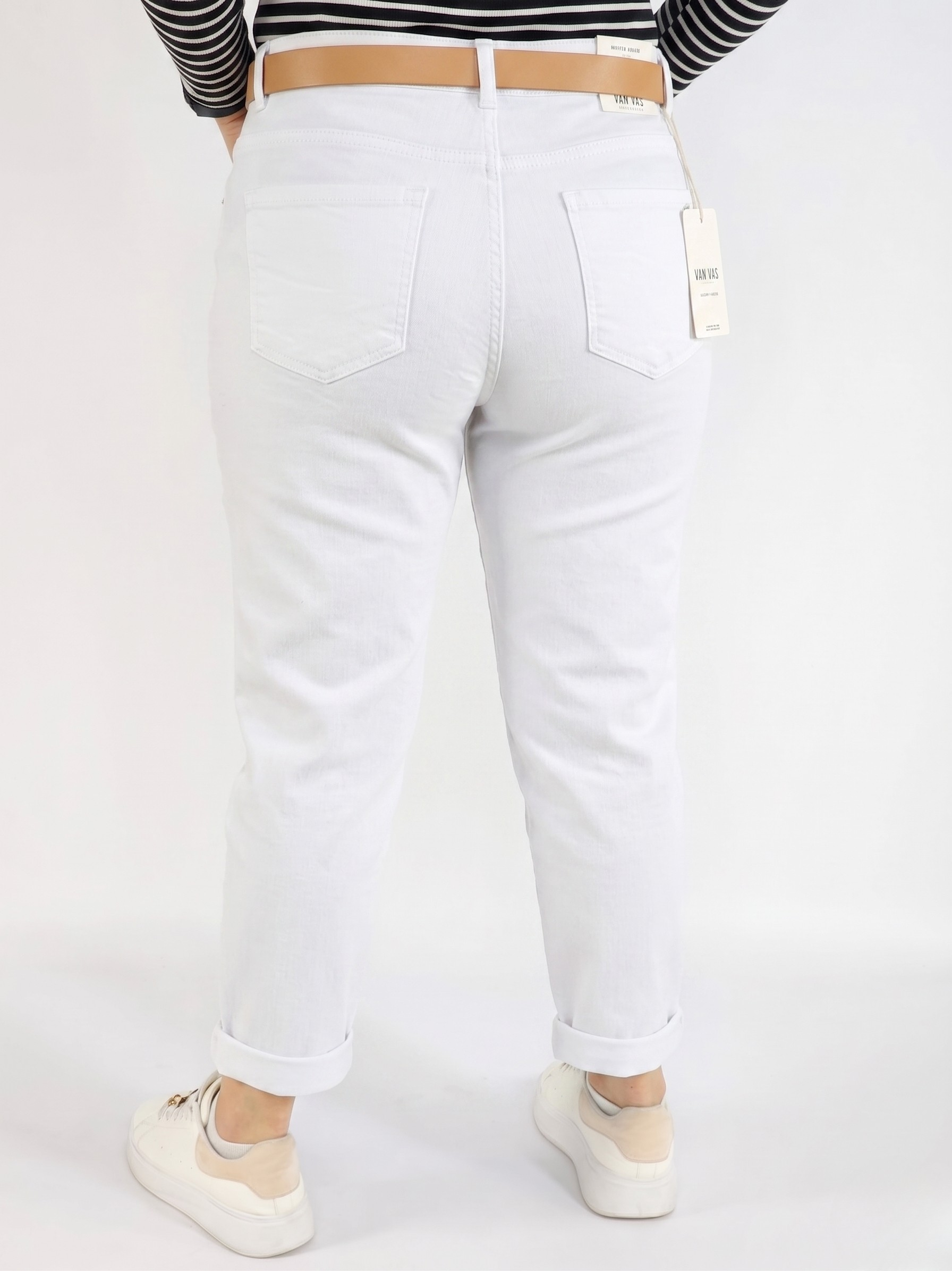 Spodnie plus size białe damskie klasyczne – wygodne spodnie XXL na co dzień i lato Stylowa XL