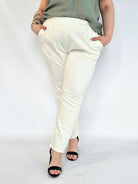 Spodnie plus size eleganckie z kieszeniami – spodnie XXL damskie Stylowa XL