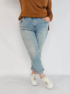 Spodnie plus size jeans – jasne jeansy damskie XXL M.sara Stylowa XL