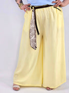 Spodnie plus size szerokie z gumką w pasie i wiązaniem XXL Stylowa XL