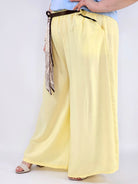 Spodnie plus size szerokie z gumką w pasie i wiązaniem XXL Stylowa XL