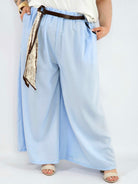 Spodnie plus size szerokie z gumką w pasie i wiązaniem XXL Stylowa XL