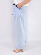 Spodnie plus size szerokie z gumką w pasie i wiązaniem XXL Stylowa XL