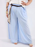 Spodnie plus size szerokie z gumką w pasie i wiązaniem XXL Stylowa XL