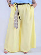 Spodnie plus size szerokie z gumką w pasie i wiązaniem XXL Stylowa XL