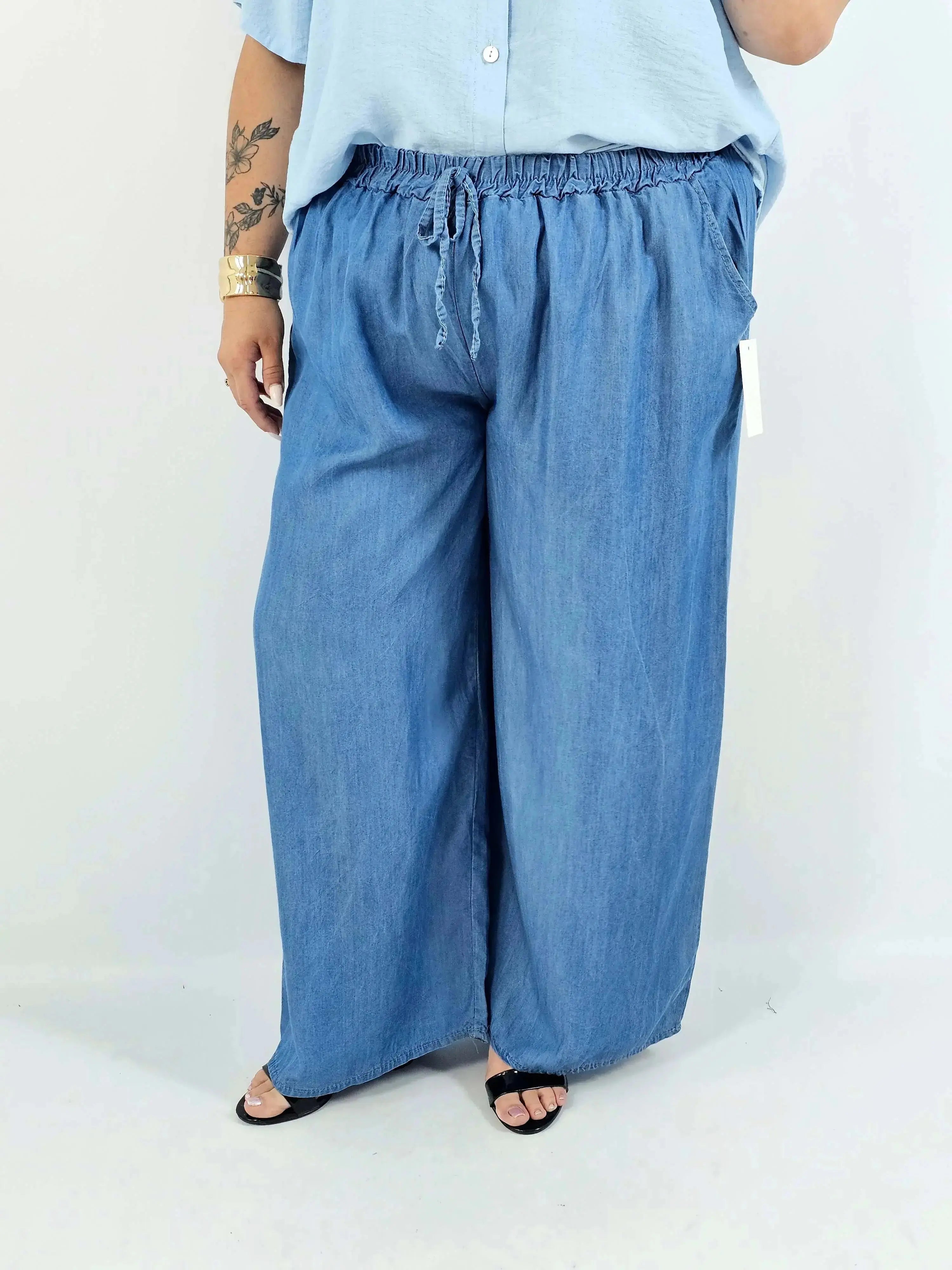 Spodnie plus size z gumką w pasie – luźny fason i komfort XXL Stylowa XL
