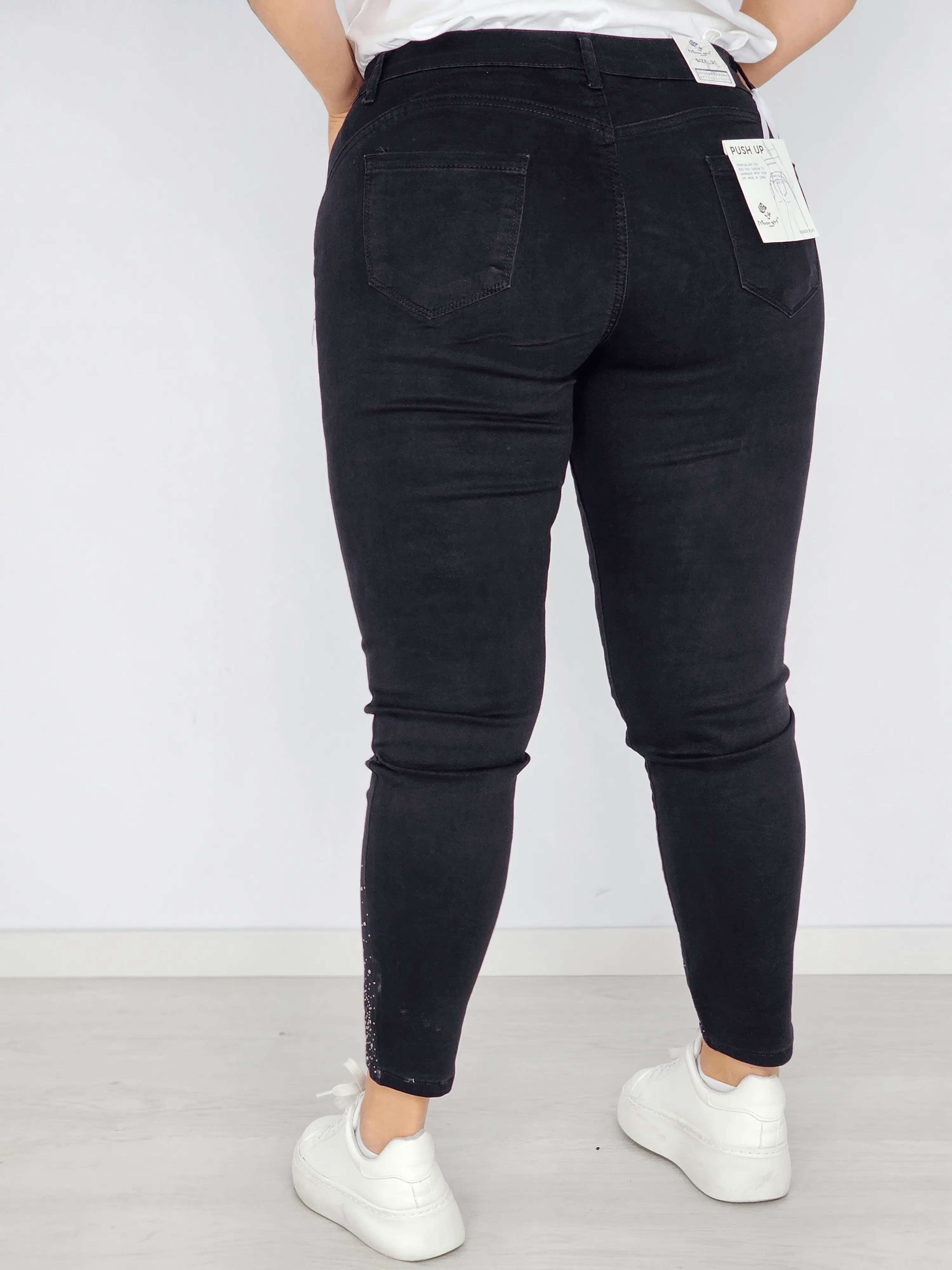 Spodnie z ażurową aplikacją Stylowa XL