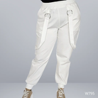 Spodnie z ozdobnymi taśmami i ringami Stylowa XL