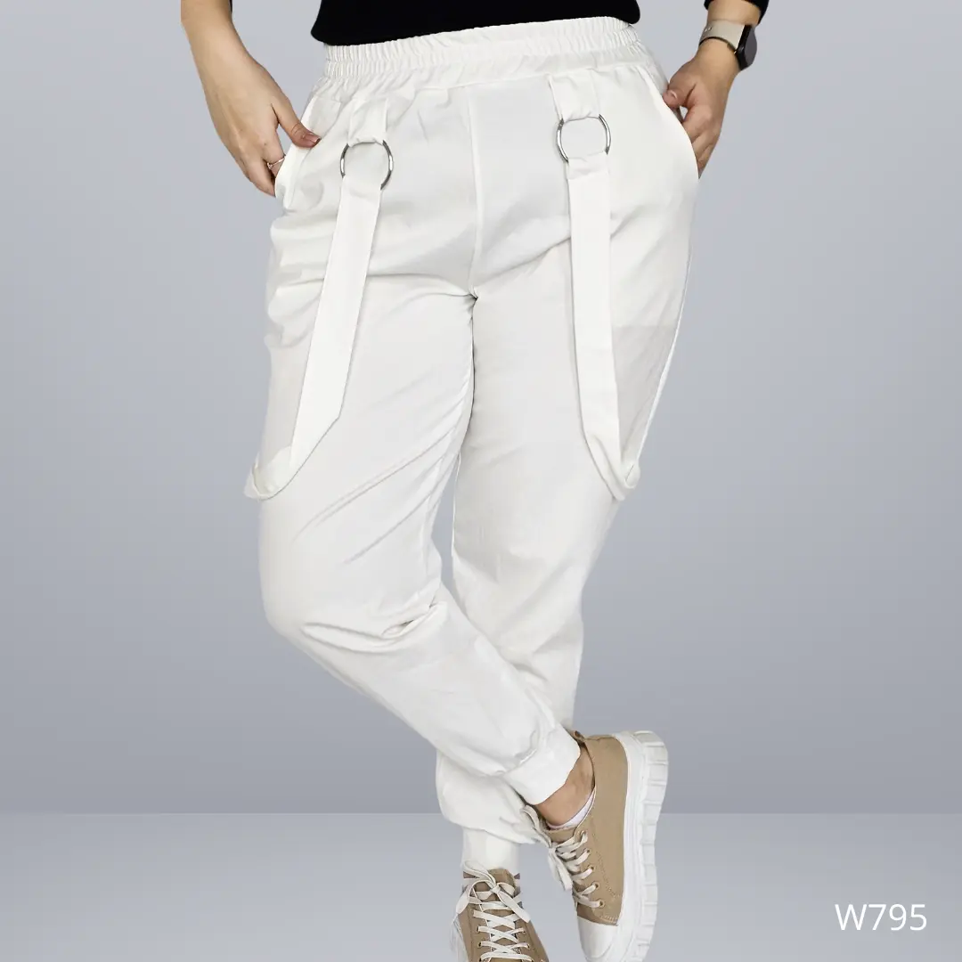 Spodnie z ozdobnymi taśmami i ringami Stylowa XL