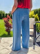 Spodnie z szeroką nogawką - dwa odcienie Stylowa XL