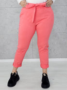 Spodnie z wiązaniem w pasie Stylowa XL