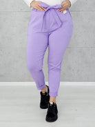 Spodnie z wiązaniem w pasie Stylowa XL