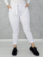 Spodnie z wiązaniem w pasie Stylowa XL