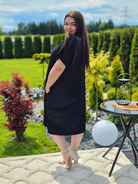 Stylowa sukienka z ozdobnym motywem Stylowa XL