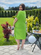 Stylowa sukienka z ozdobnym motywem Stylowa XL