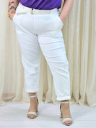 Stylowe i wygodne spodnie z cienkiego sztruksu -  LIVANS Stylowa XL
