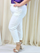 Stylowe i wygodne spodnie z cienkiego sztruksu -  LIVANS Stylowa XL