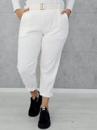 Stylowe i wygodne spodnie z cienkiego sztruksu -  LIVANS Stylowa XL