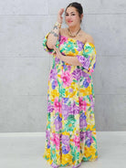 Sukienka Hiszpanka, kwiatowa elegancja Stylowa XL