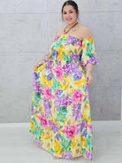 Sukienka Hiszpanka, kwiatowa elegancja Stylowa XL