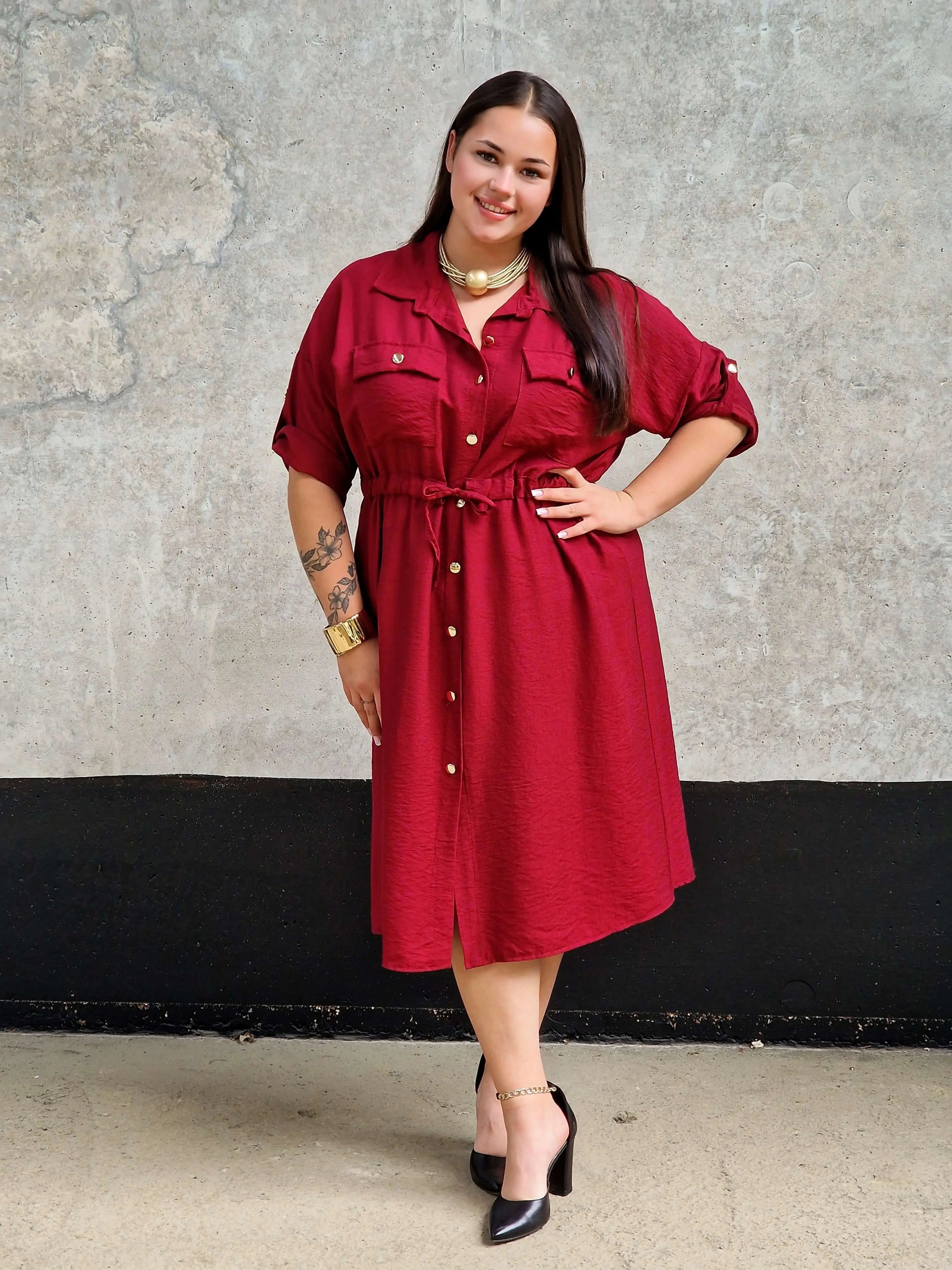 Sukienka Koszulowa StylowaXL – Moda Plus Size dla Kobiet XXL Stylowa XL