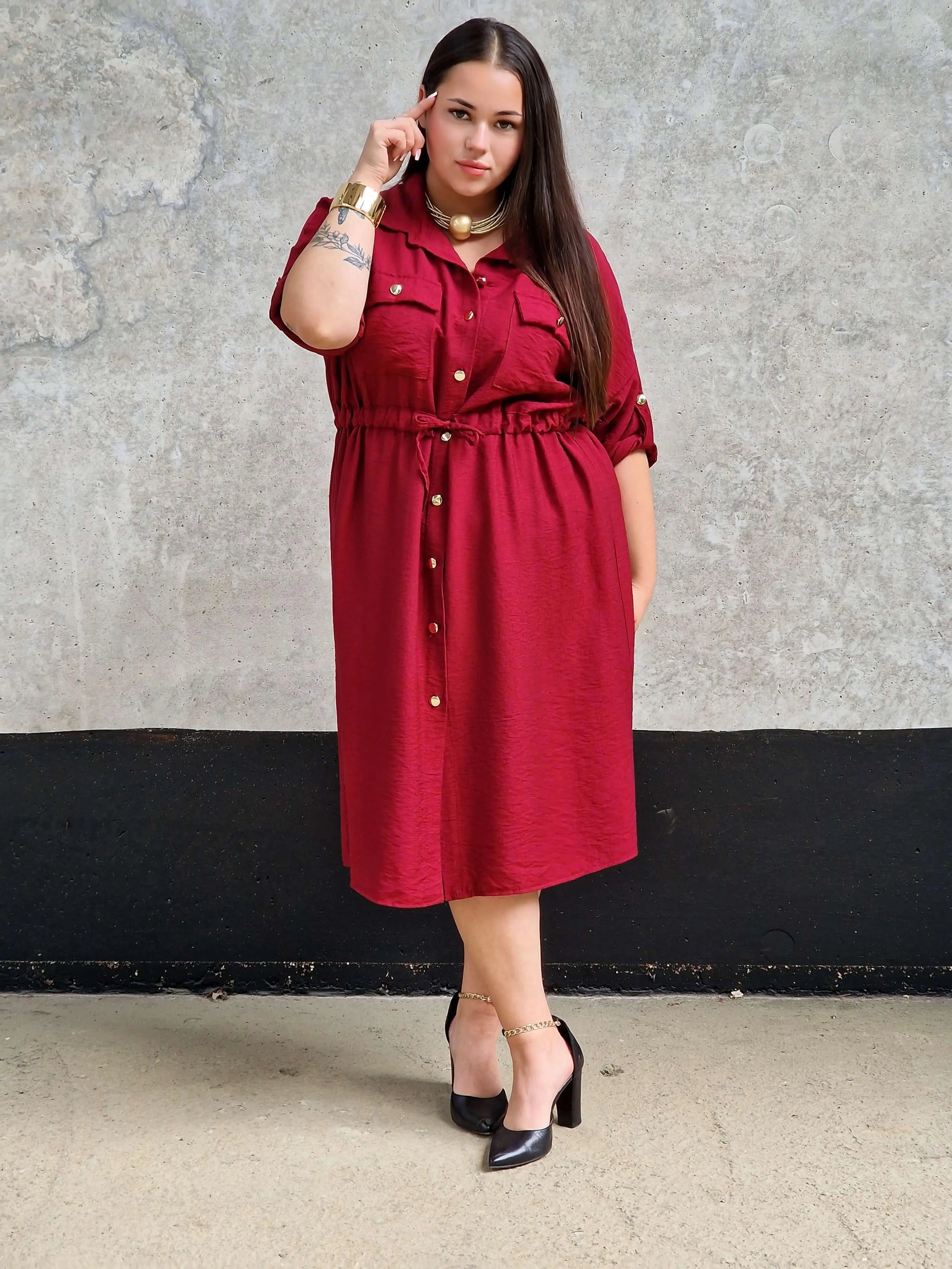 Sukienka Koszulowa StylowaXL – Moda Plus Size dla Kobiet XXL Stylowa XL