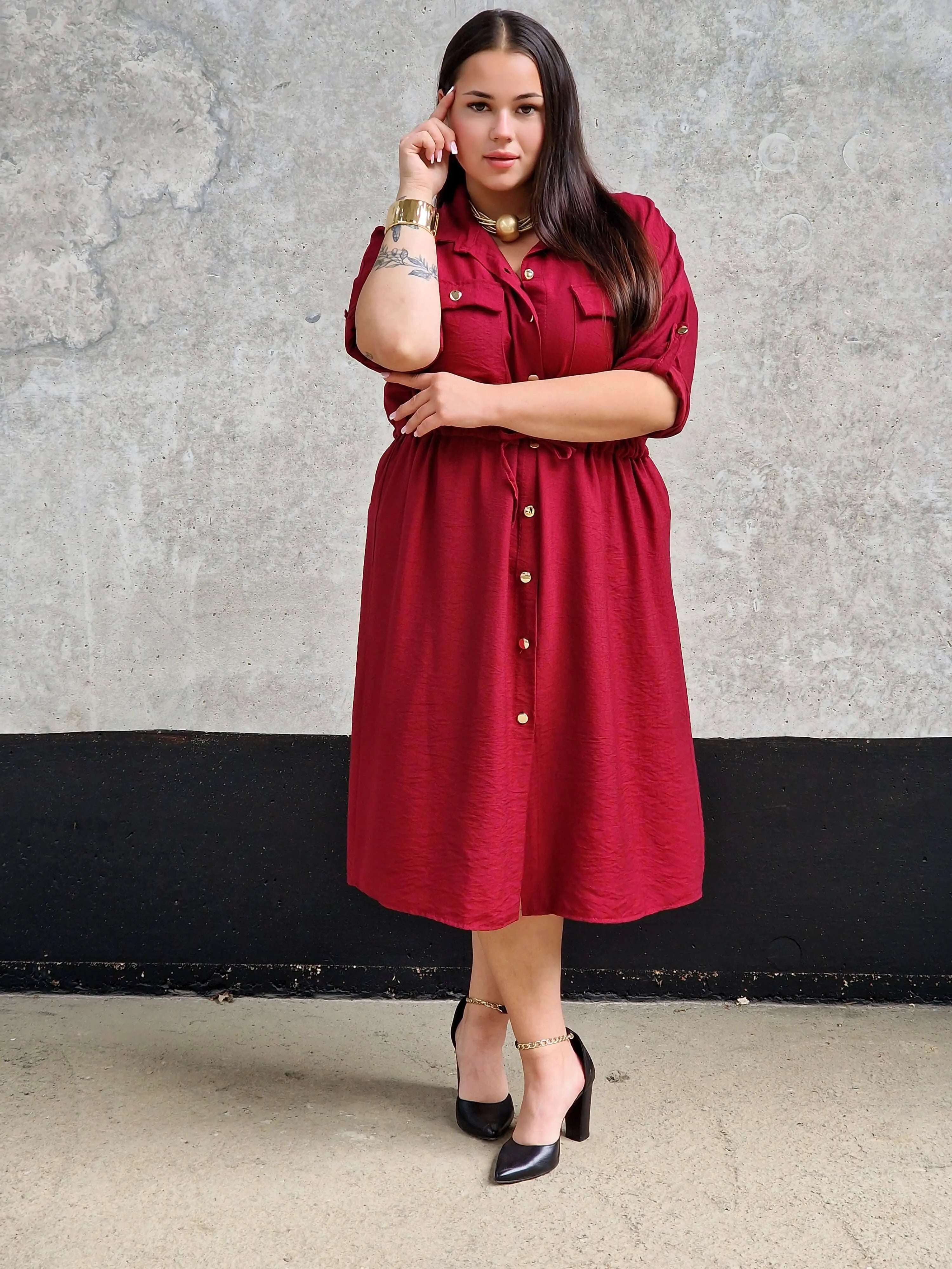 Sukienka Koszulowa StylowaXL – Moda Plus Size dla Kobiet XXL Stylowa XL