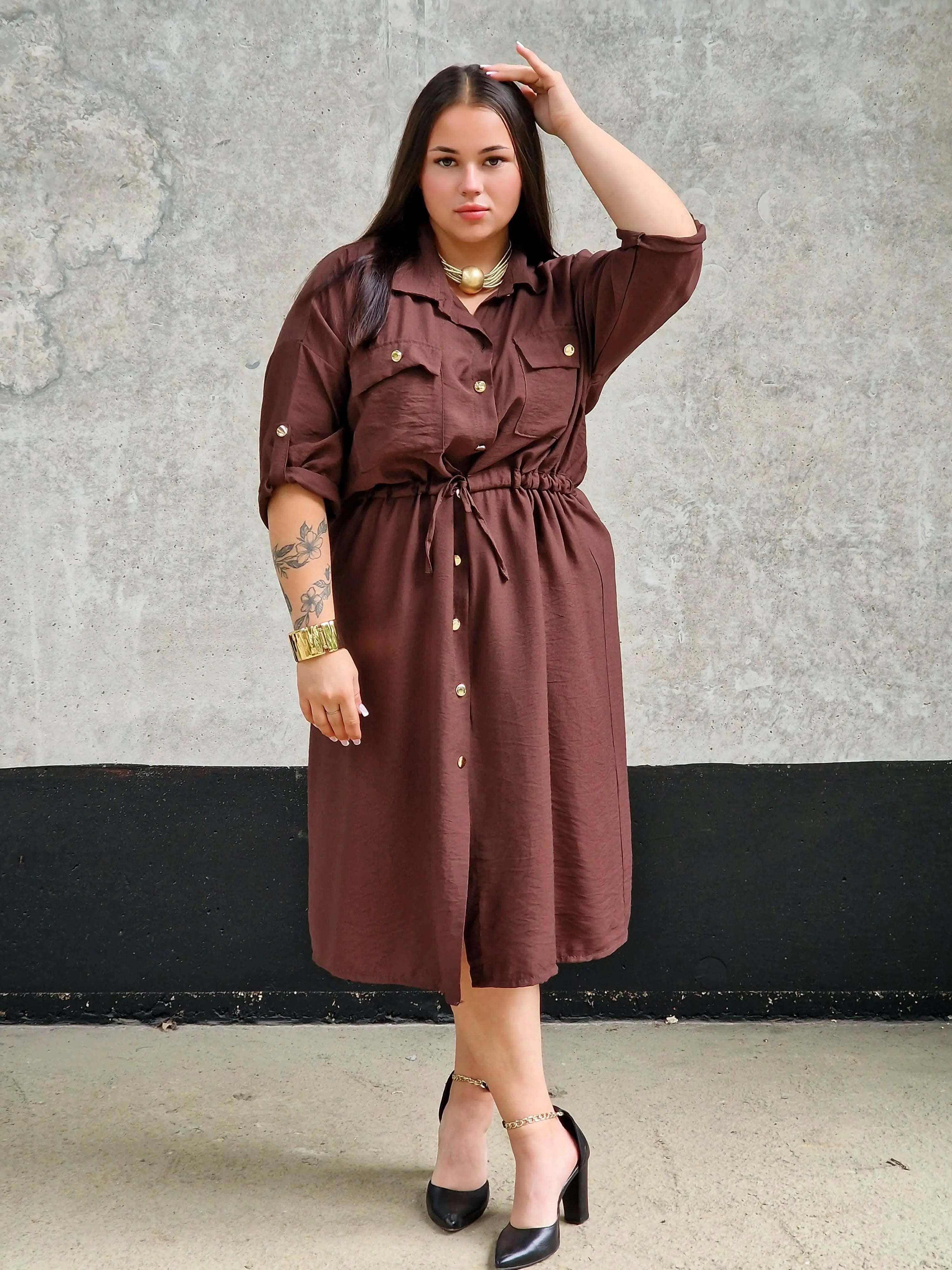 Sukienka Koszulowa StylowaXL – Moda Plus Size dla Kobiet XXL Stylowa XL