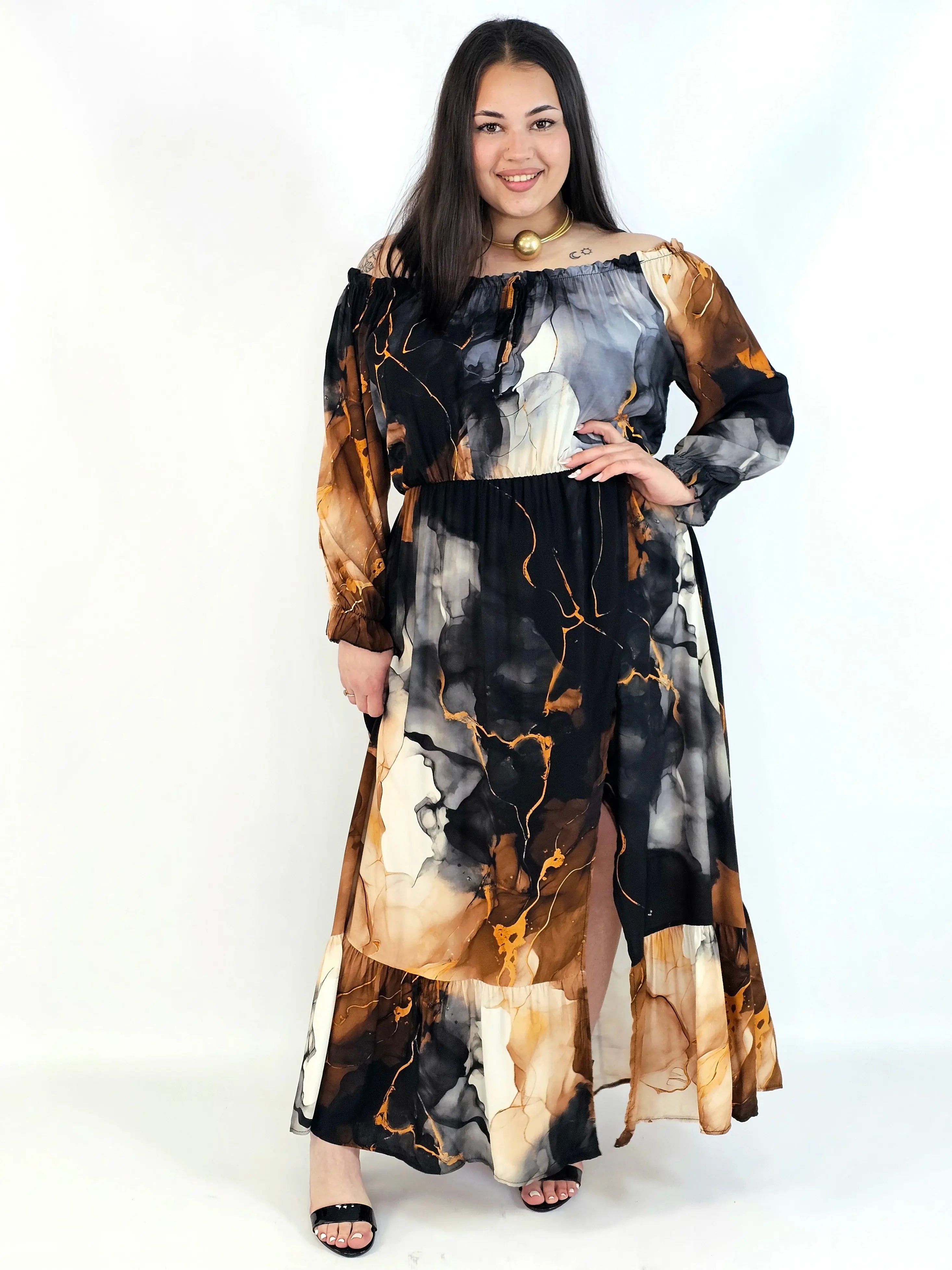 Sukienka Maxi Plus Size StylowaXL – Letnia Zmysłowość dla Kobiet XXL Stylowa XL