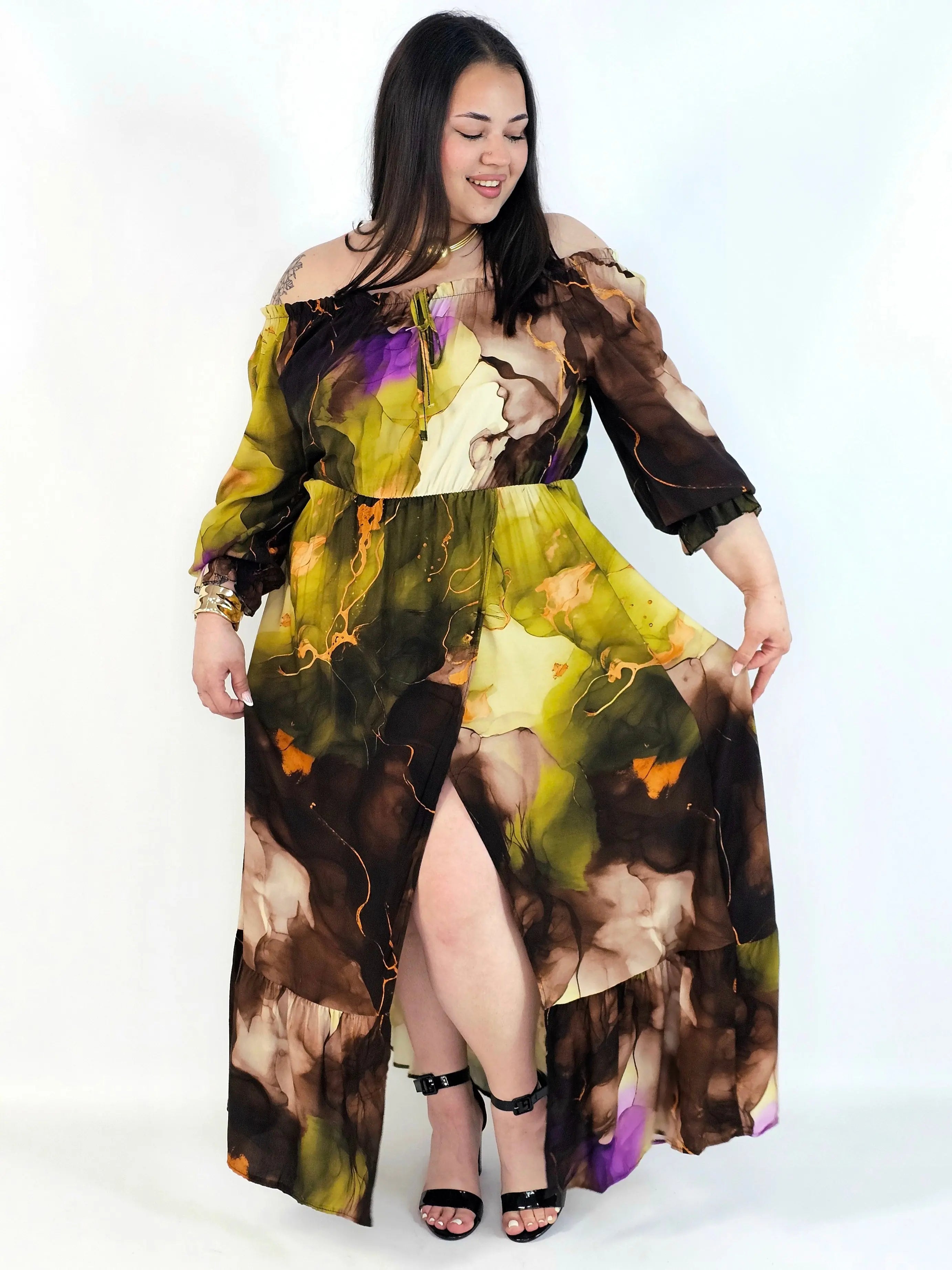 Sukienka Maxi Plus Size StylowaXL – Letnia Zmysłowość dla Kobiet XXL Stylowa XL