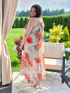 Sukienka Maxi w Kwiaty Stylowa XL