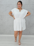 Sukienka POLSKIEGO PRODUCENTA - biała Stylowa XL