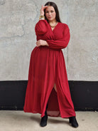 Sukienka Pełna Elegancji - czerwona Stylowa XL