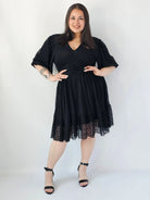 Sukienka Plus Size Koronkowa XXL Czarna – Elegancka I Kobieca Stylowa XL Stylowa XL