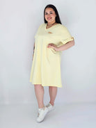 Sukienka Plus Size Luźna Z Dekoltem V I Ozdobnym Detalem Stylowa XL